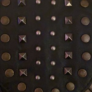 Cute mixed metal studded clutch